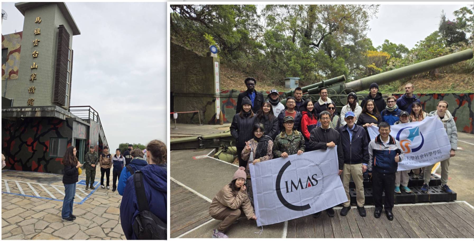 Accompanied by military personnel at military installations, with Catherine Tadlock explaining the strategic significance of Yuntai Mountain